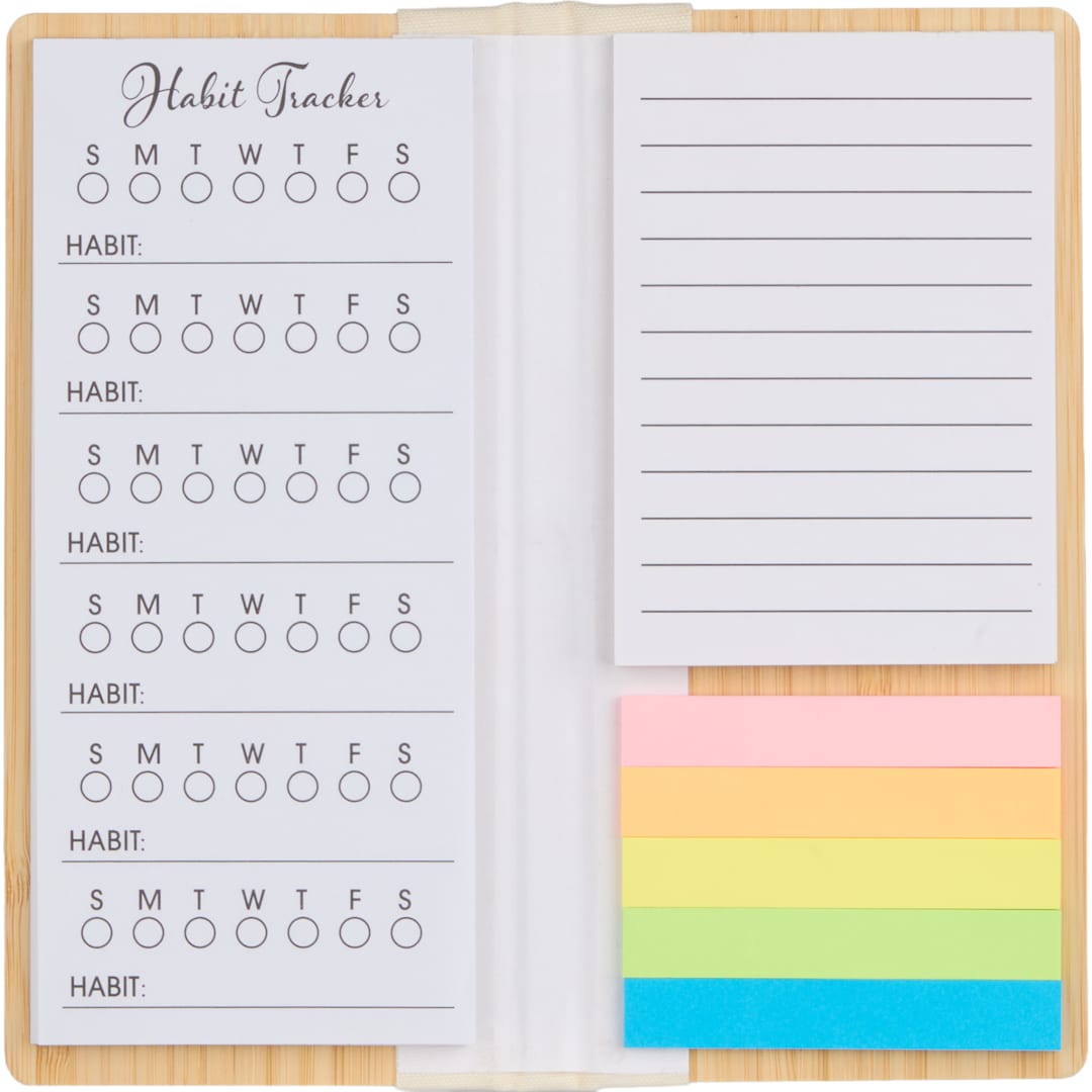 Wellable Wellable™ FSC® 100% Bamboo Sticky Notes Pad - 3002-54 Natural