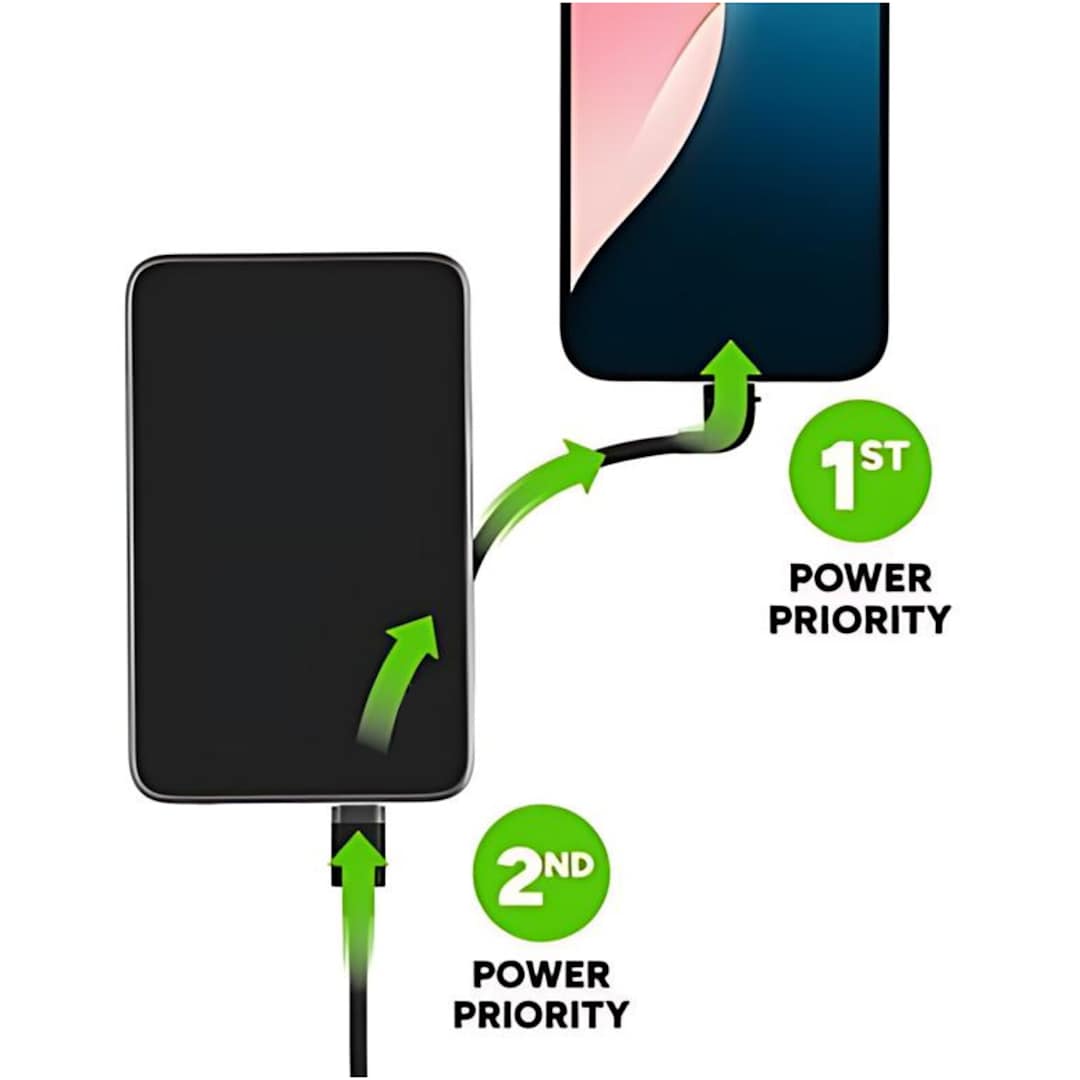 mophie mophie® Powerstation® Mini with Integrated Cable - 7124-30 Black