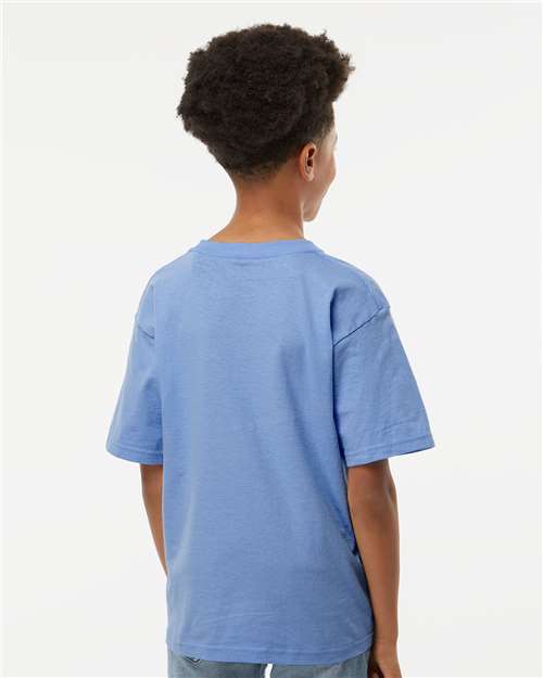 M&O Youth Deluxe Blend T-Shirt - 3544 - 3544M Heather Blue