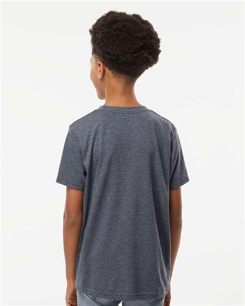 M&O Youth Deluxe Blend T-Shirt - 3544 - 3544M Heather Navy