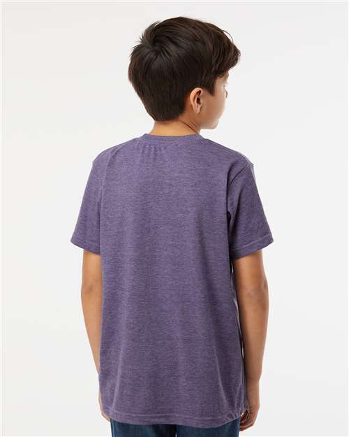 M&O Youth Deluxe Blend T-Shirt - 3544 - 3544M Heather Purple