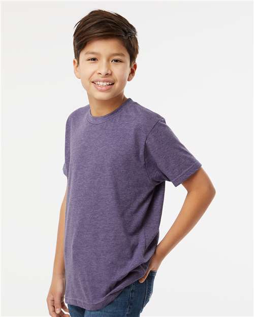 M&O Youth Deluxe Blend T-Shirt - 3544 - 3544M Heather Purple