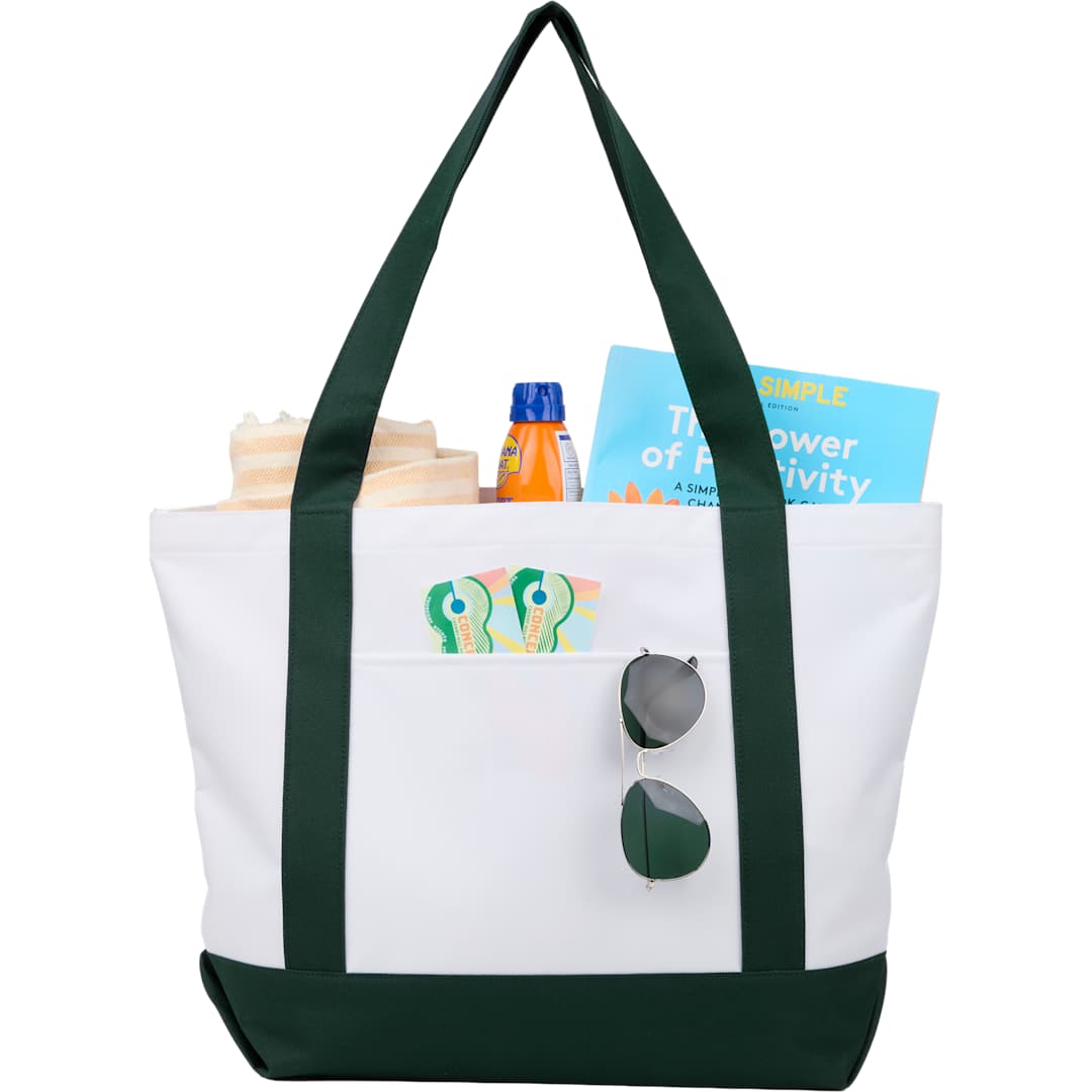 Oversized Recyled Canvas Tote Bag - 7901-51 Green