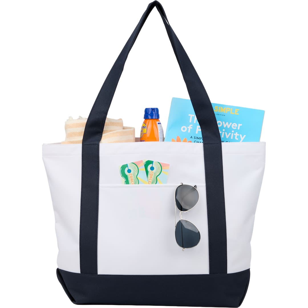 Oversized Recyled Canvas Tote Bag - 7901-51 Blue