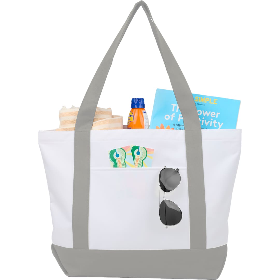 Oversized Recyled Canvas Tote Bag - 7901-51 Gray