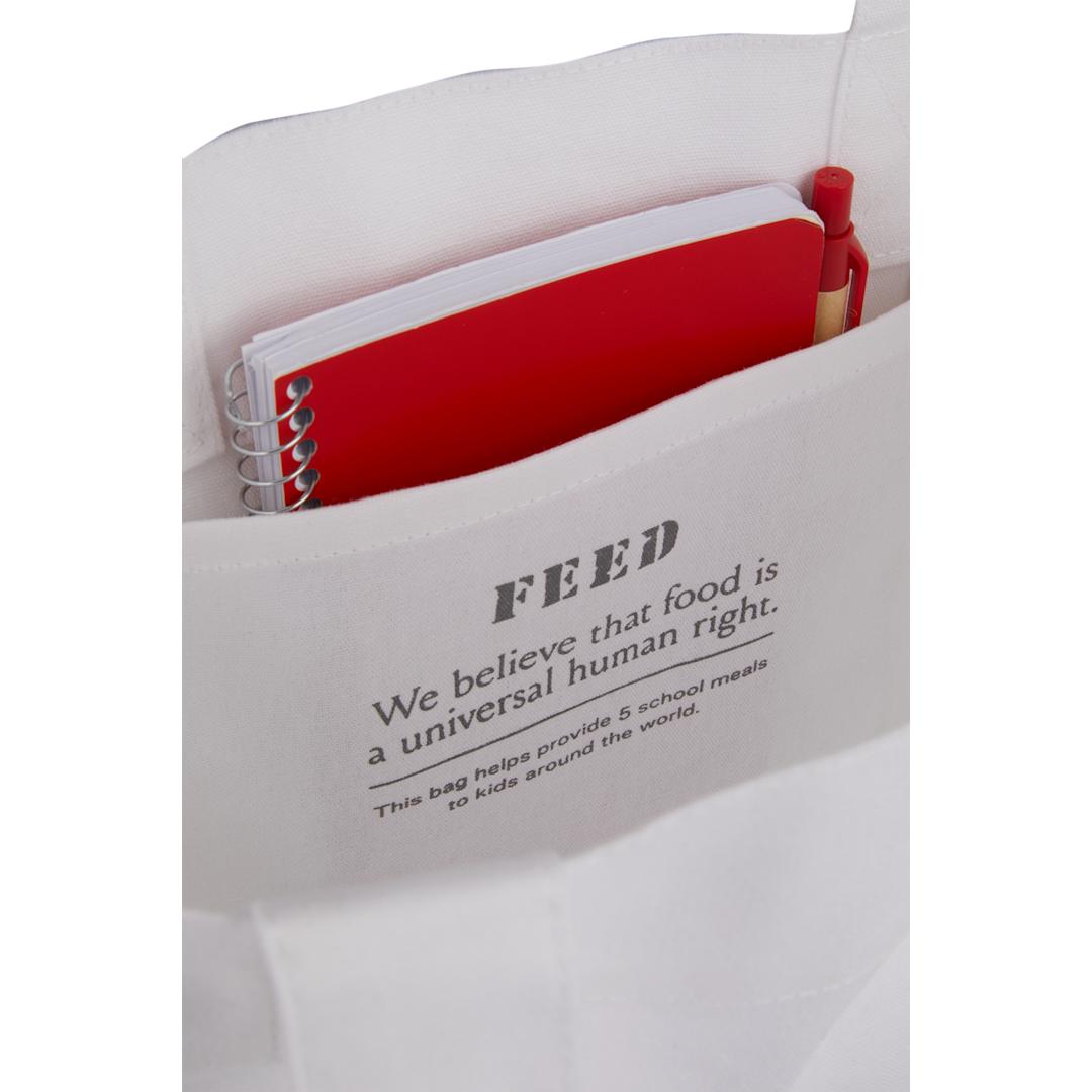 Feed FEED Organic Cotton Book Tote - 9009-20 White