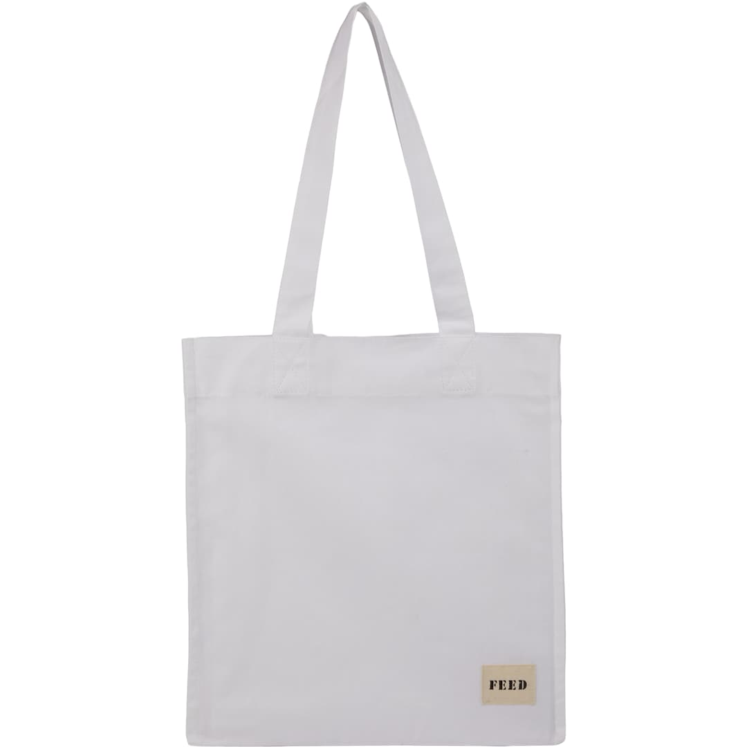 Feed FEED Organic Cotton Book Tote - 9009-20 White