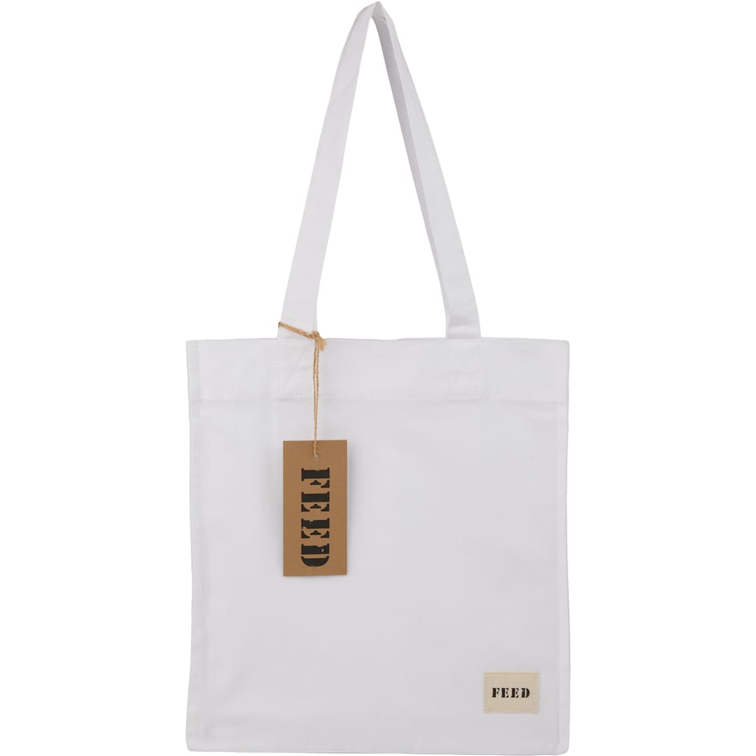 Feed FEED Organic Cotton Book Tote - 9009-20 White