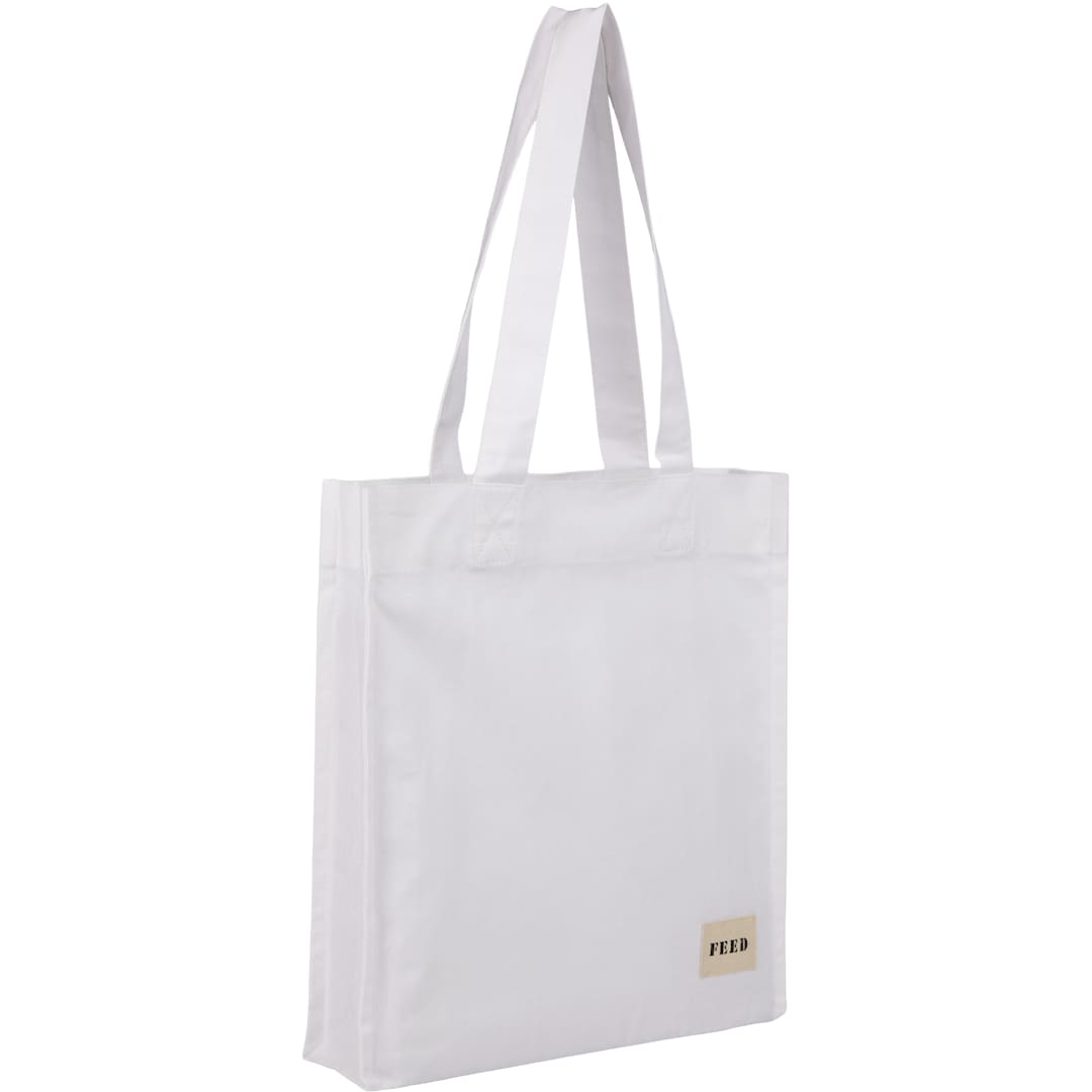 Feed FEED Organic Cotton Book Tote - 9009-20 White