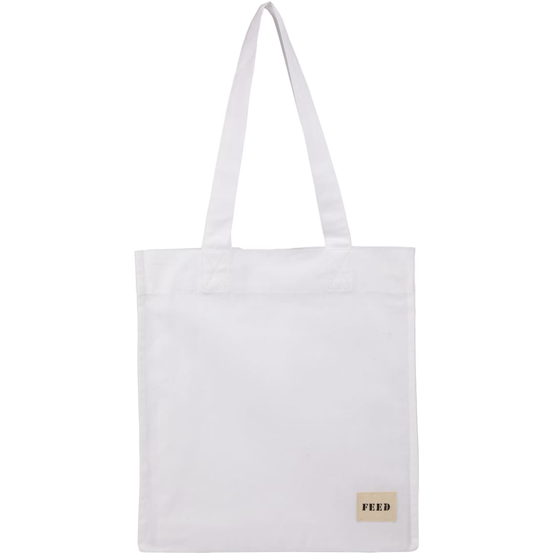 Feed FEED Organic Cotton Book Tote - 9009-20 White