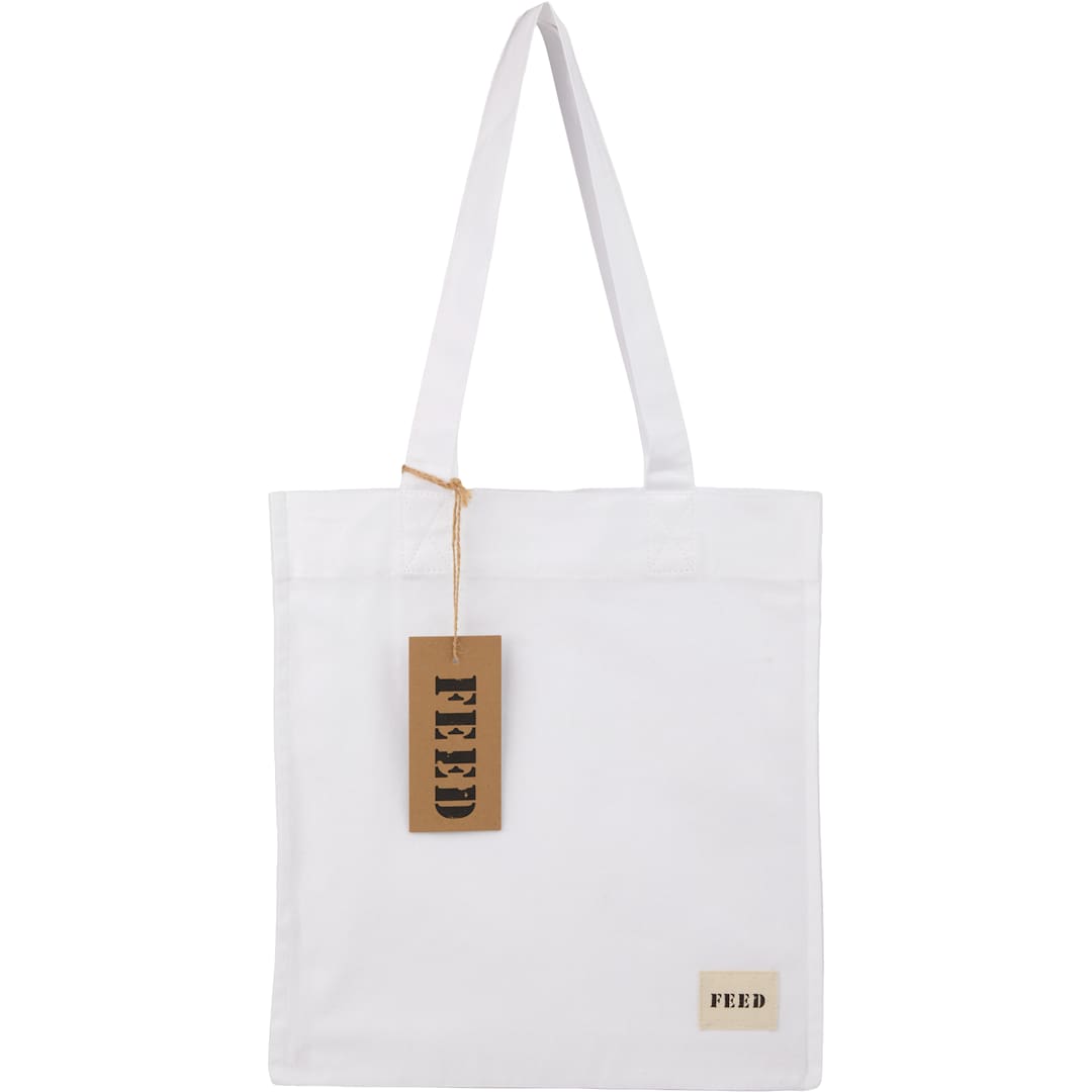 Feed FEED Organic Cotton Book Tote - 9009-20 White