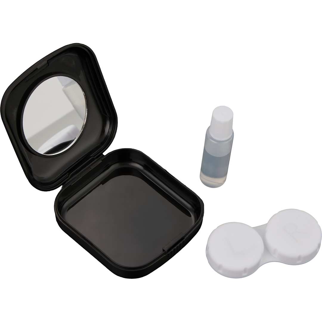 Bullet Recycled Contact Lens Travel Kit w Mirror - SM-1423 Black