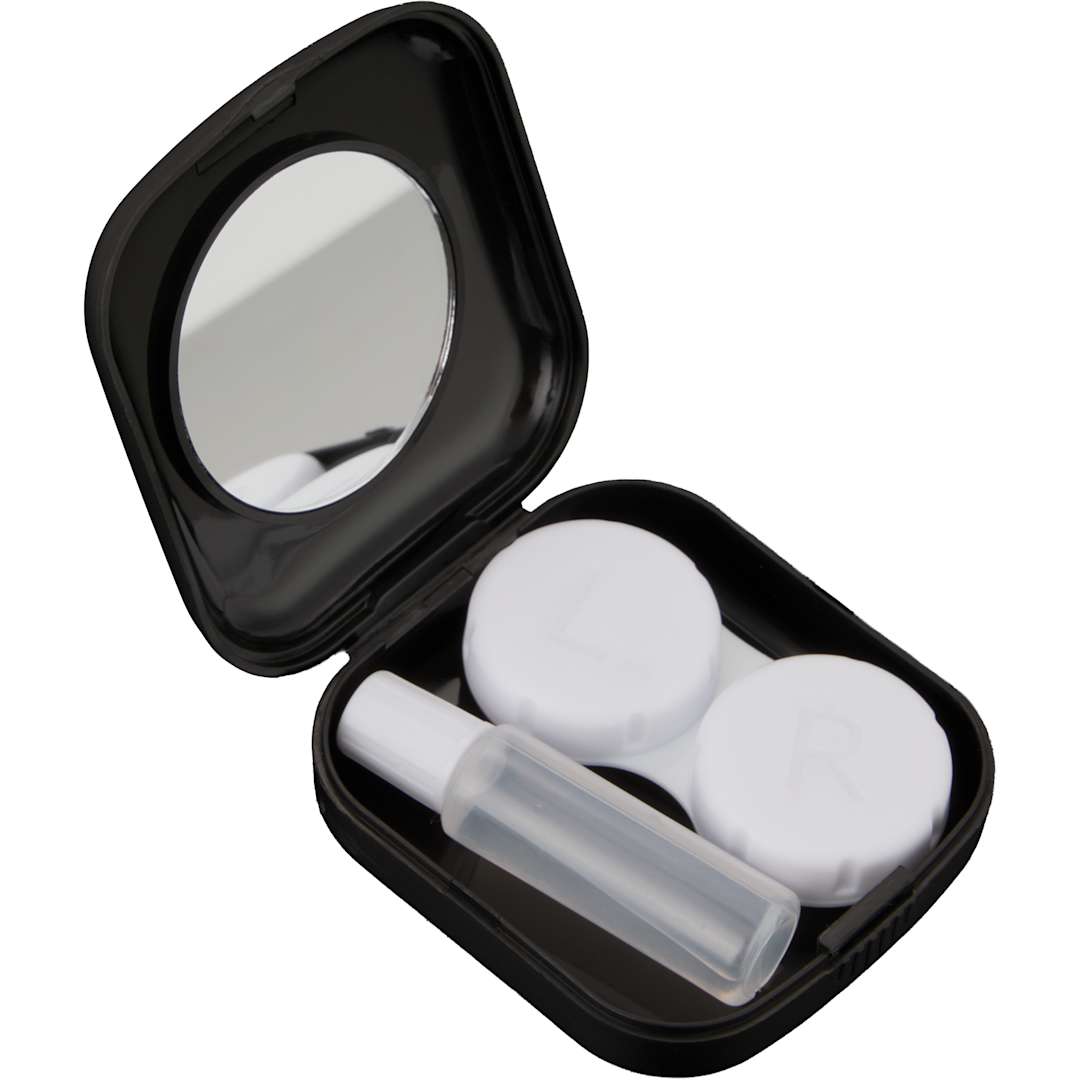 Bullet Recycled Contact Lens Travel Kit w Mirror - SM-1423 Black
