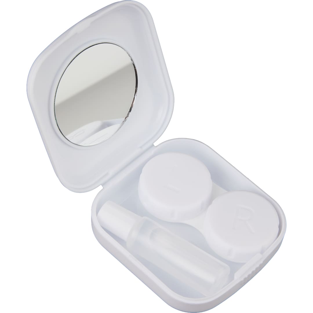 Bullet Recycled Contact Lens Travel Kit w Mirror - SM-1423 White