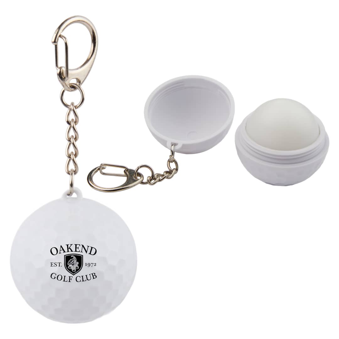 Golf SPF 15 Lip Balm Keychain - SM-1728 White
