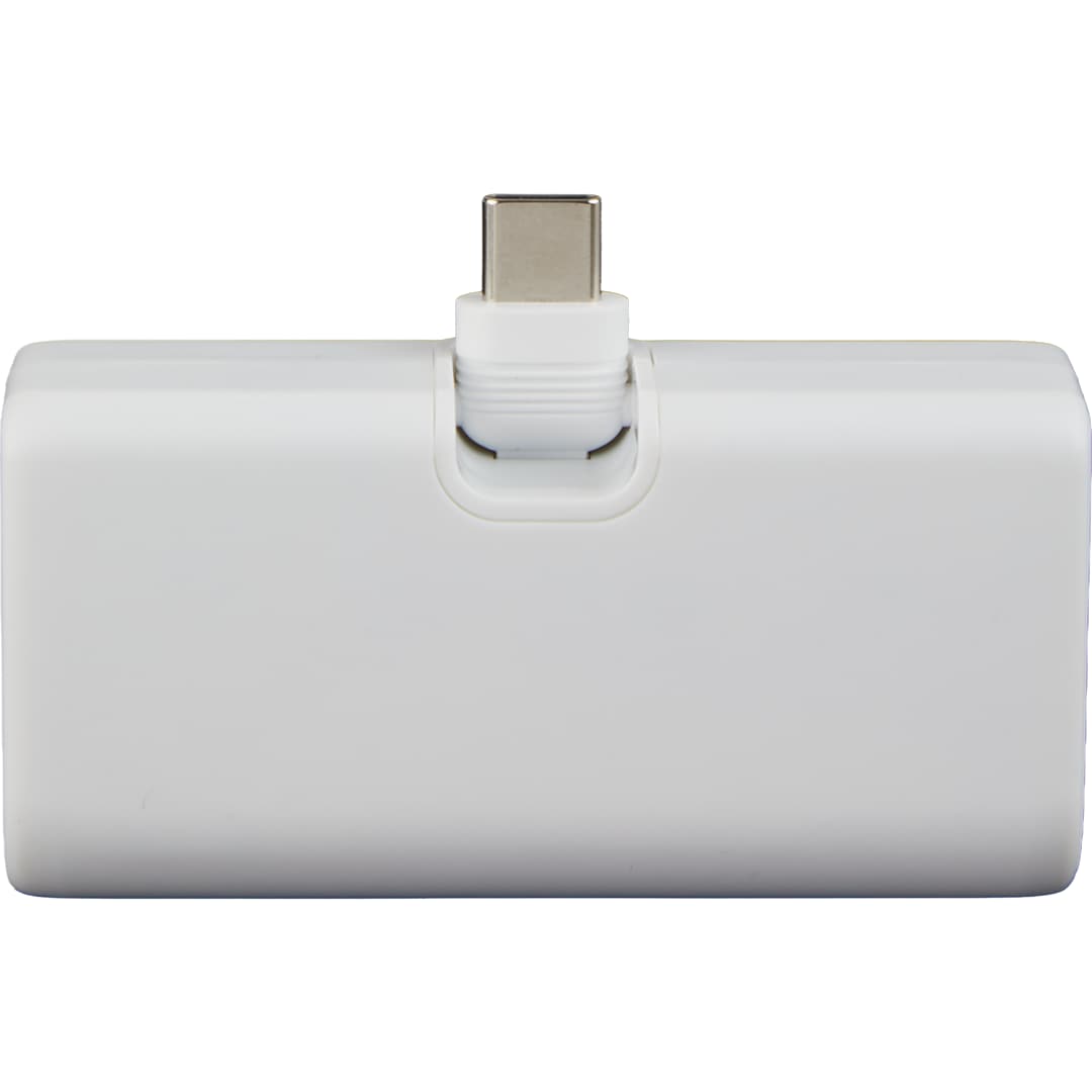 Bullet Stay Powered 1200 mAh Power Bank with Type-C Tip - SM-2856 White