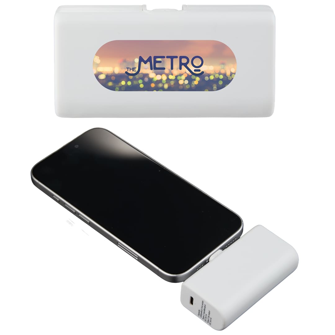 Bullet Stay Powered 1200 mAh Power Bank with Type-C Tip - SM-2856 White