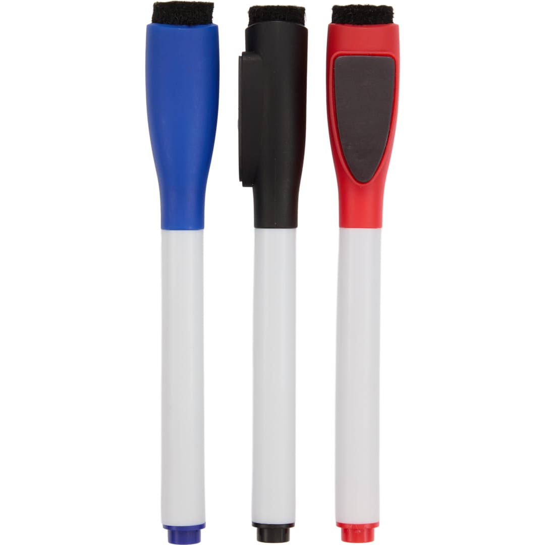 3-Piece Recycled Dry Erase Marker Set - SM-5329 Natural