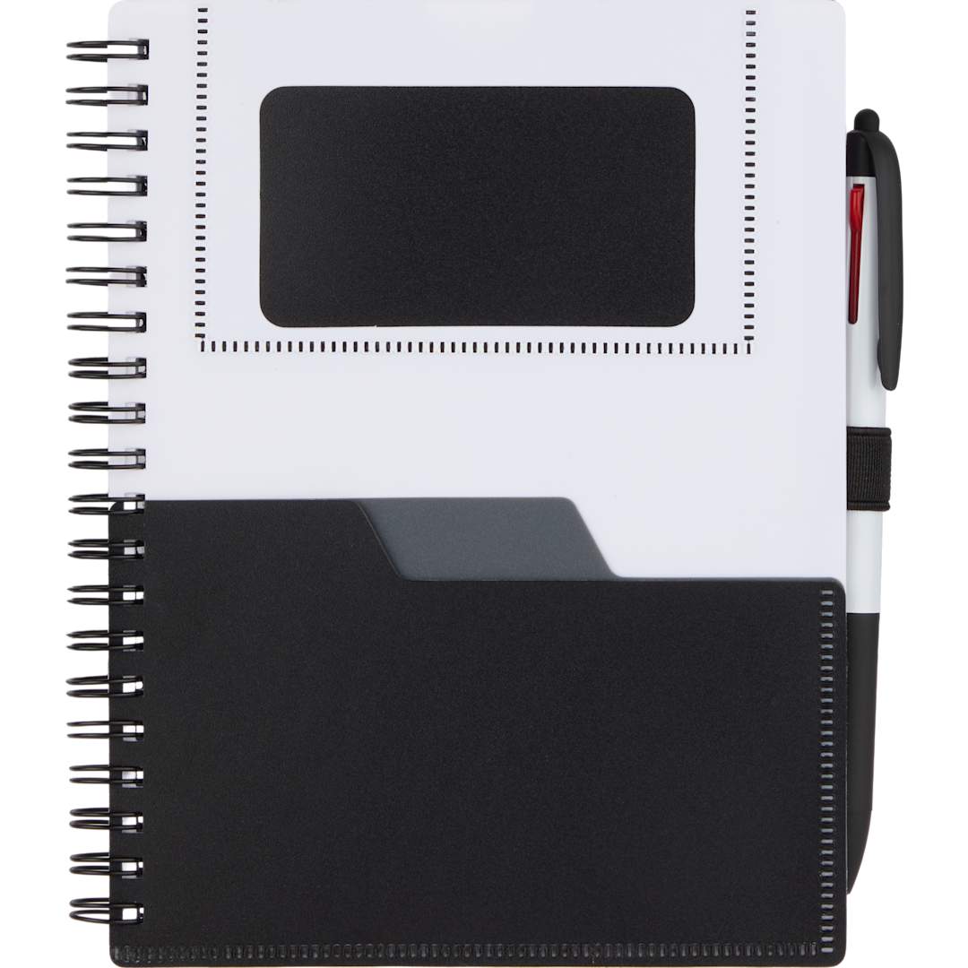 5” x 7” FSC® Recycled Stash Spiral Notebook - SM-5339 Black