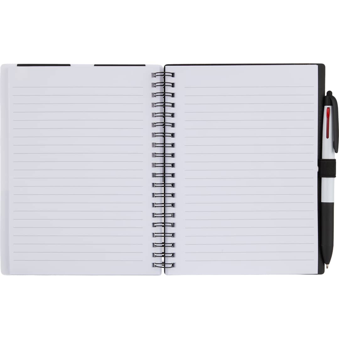 5” x 7” FSC® Recycled Stash Spiral Notebook - SM-5339 Black