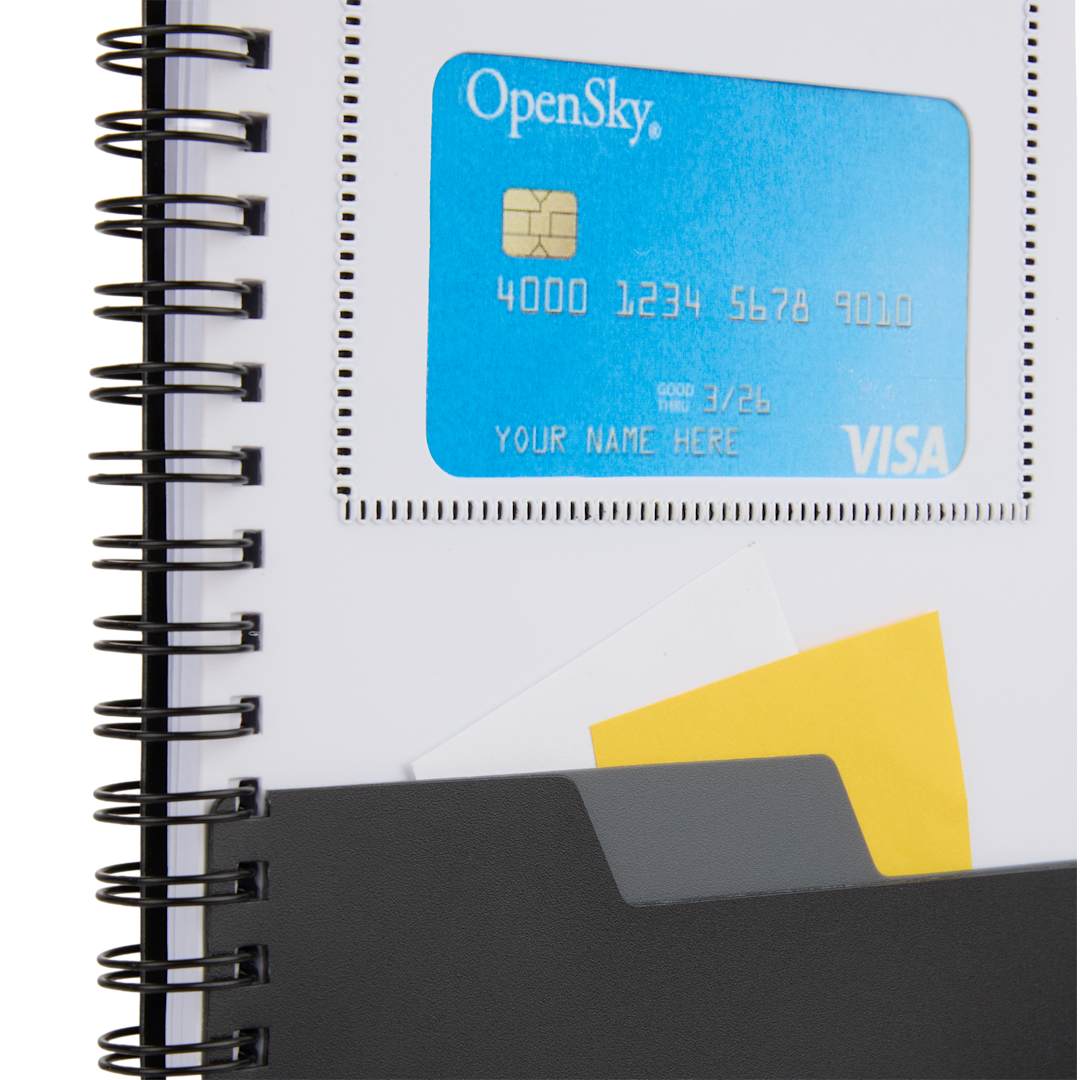 5” x 7” FSC® Recycled Stash Spiral Notebook - SM-5339 Black