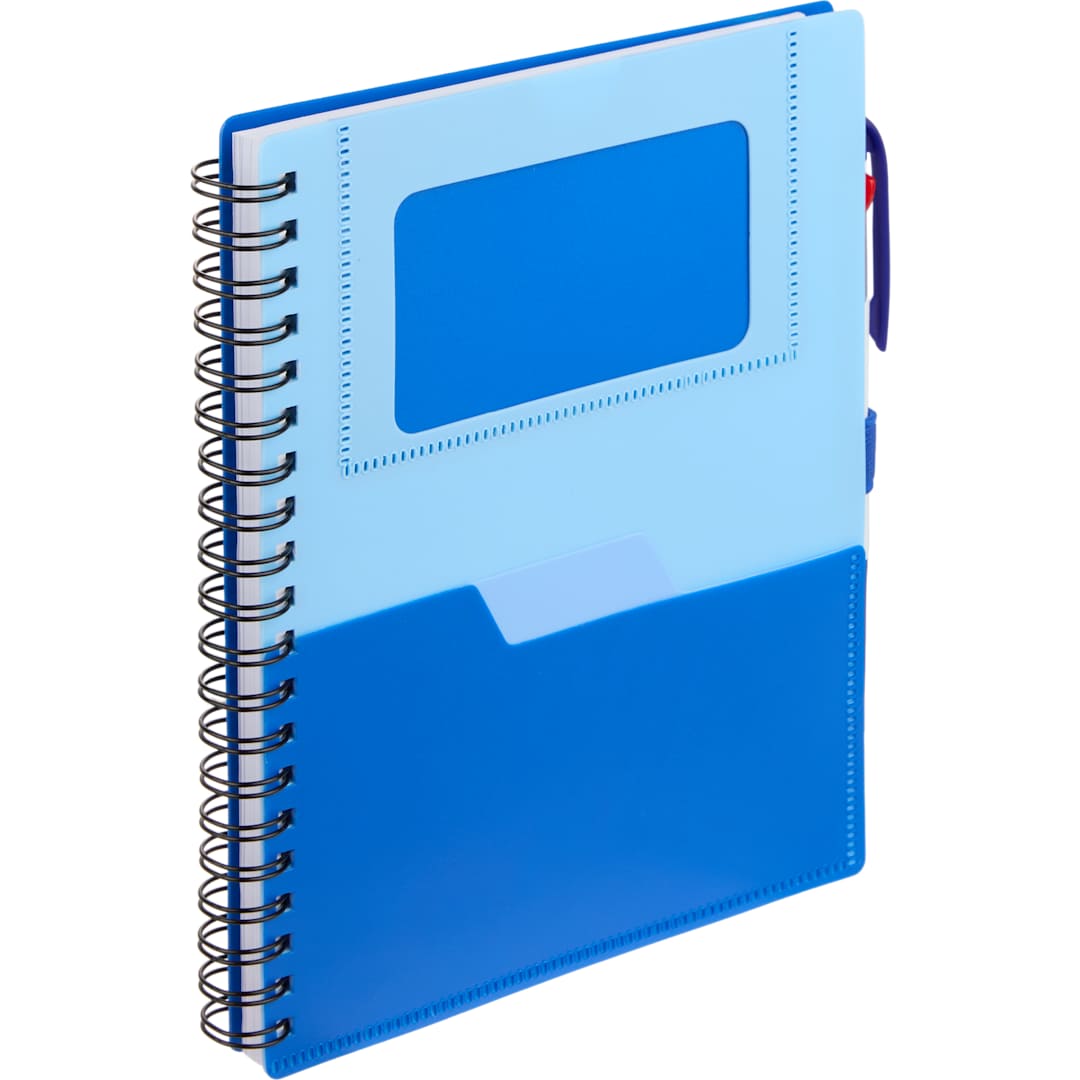 5” x 7” FSC® Recycled Stash Spiral Notebook - SM-5339 Blue