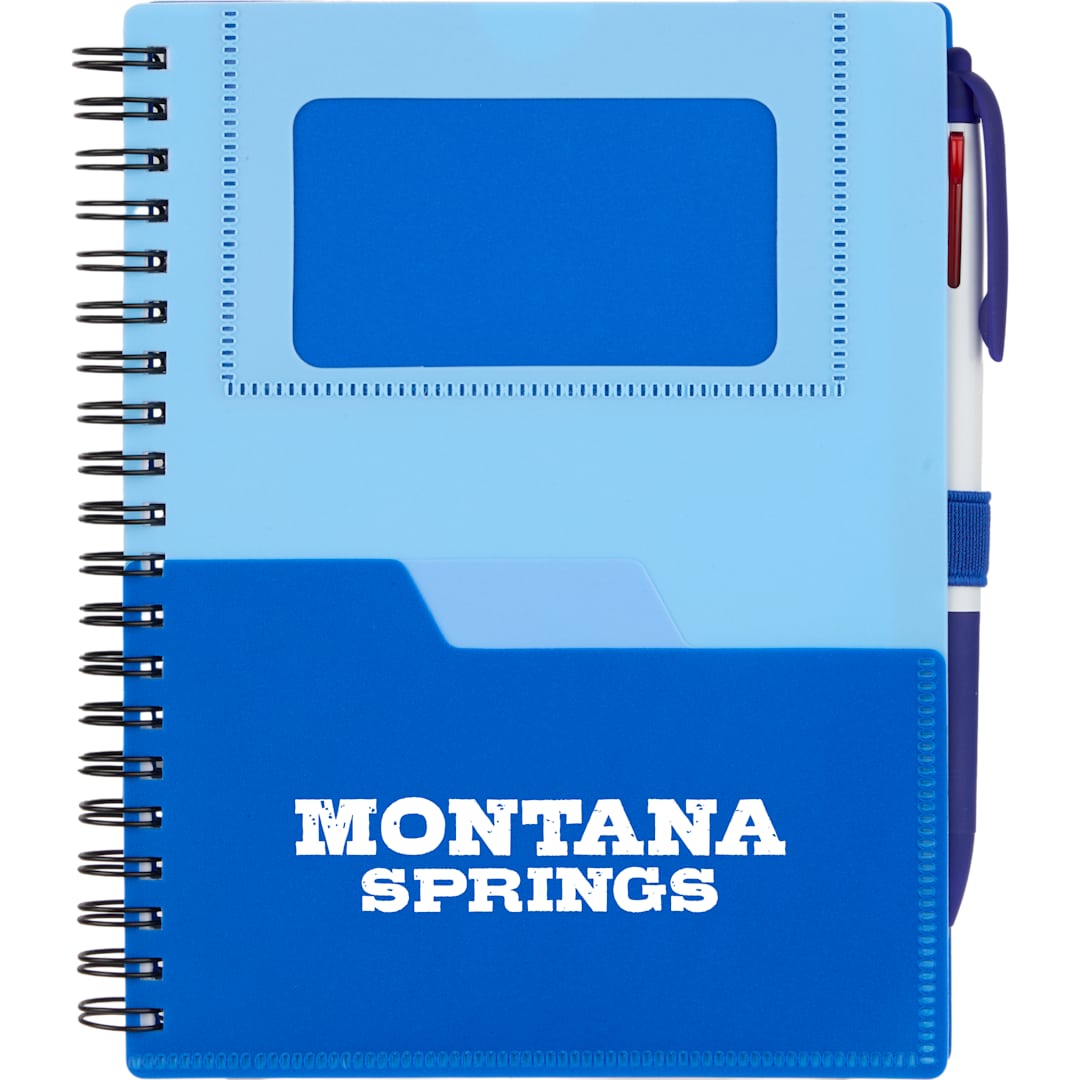 5” x 7” FSC® Recycled Stash Spiral Notebook - SM-5339 Blue