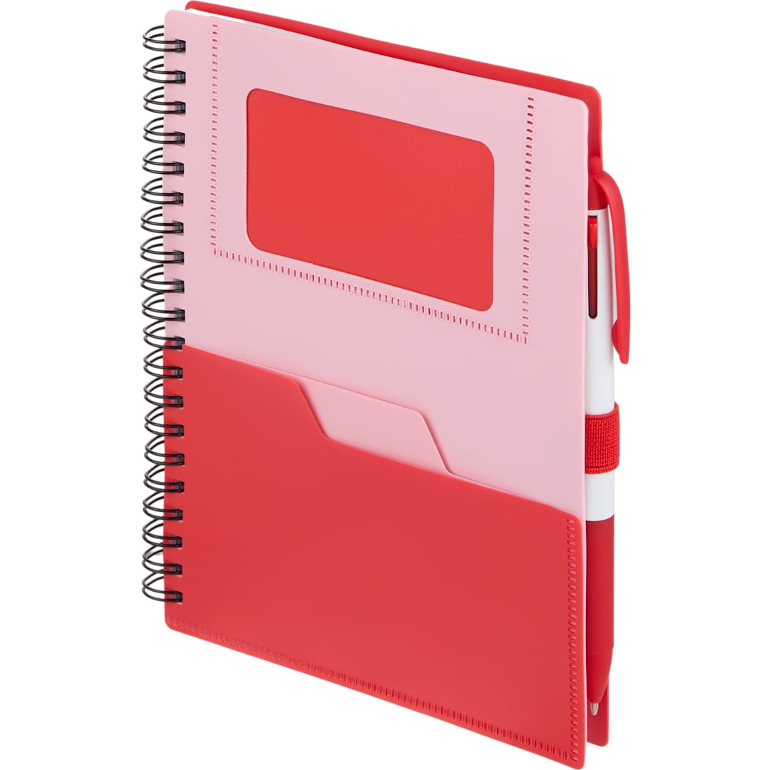 5” x 7” FSC® Recycled Stash Spiral Notebook - SM-5339 Red