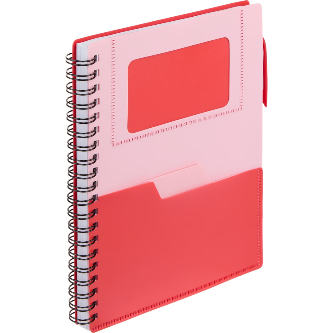 5” x 7” FSC® Recycled Stash Spiral Notebook - SM-5339 Red