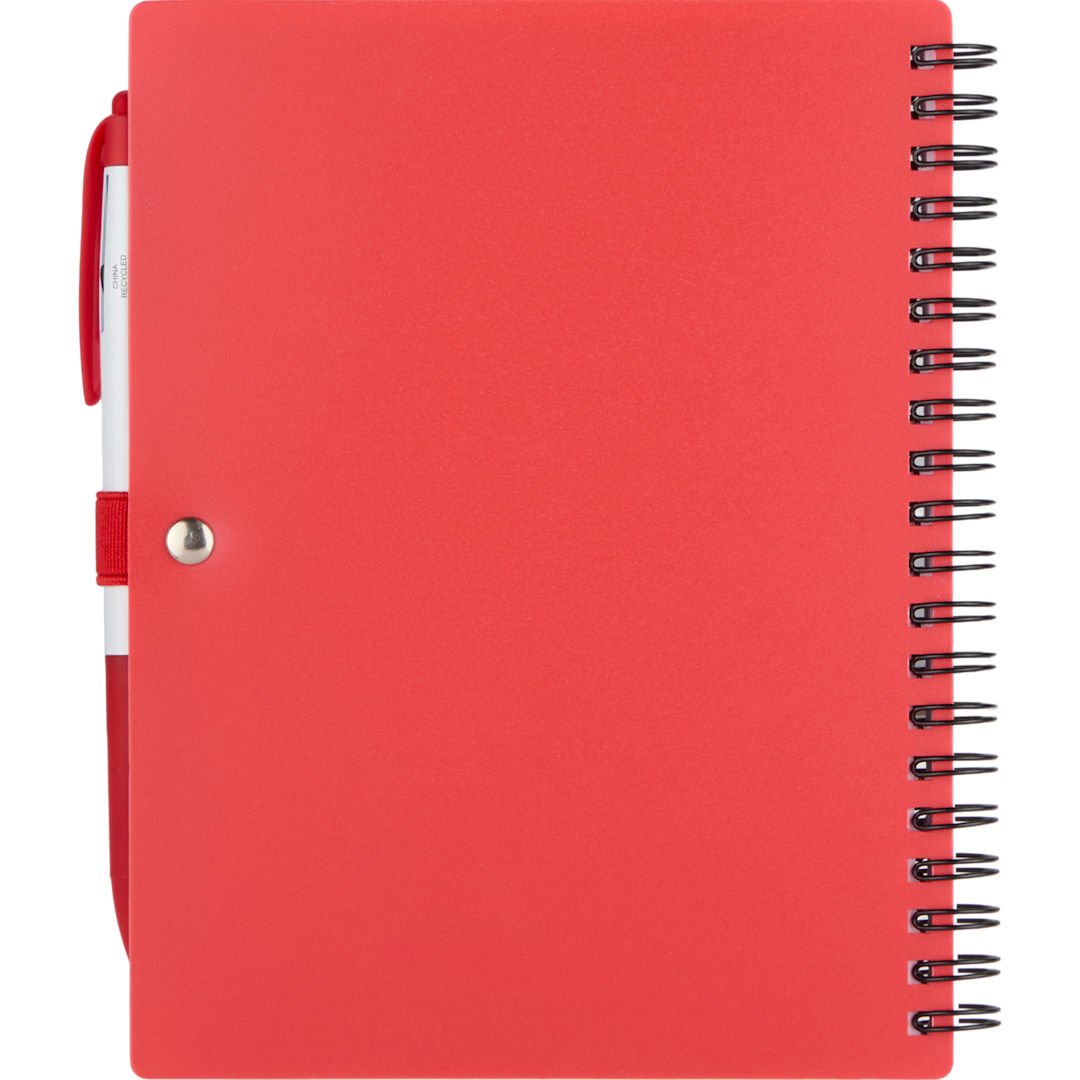 5” x 7” FSC® Recycled Stash Spiral Notebook - SM-5339 Red