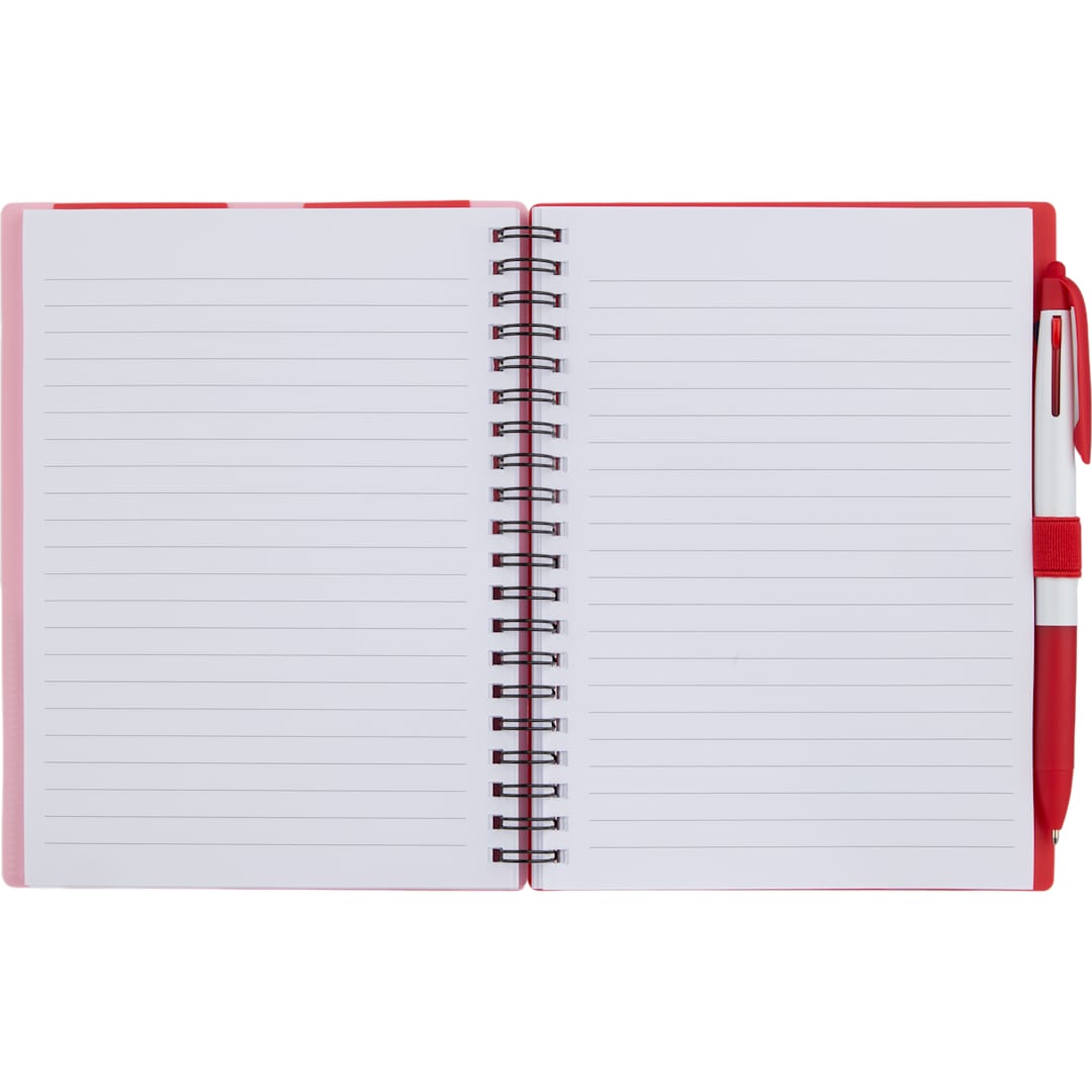 5” x 7” FSC® Recycled Stash Spiral Notebook - SM-5339 Red