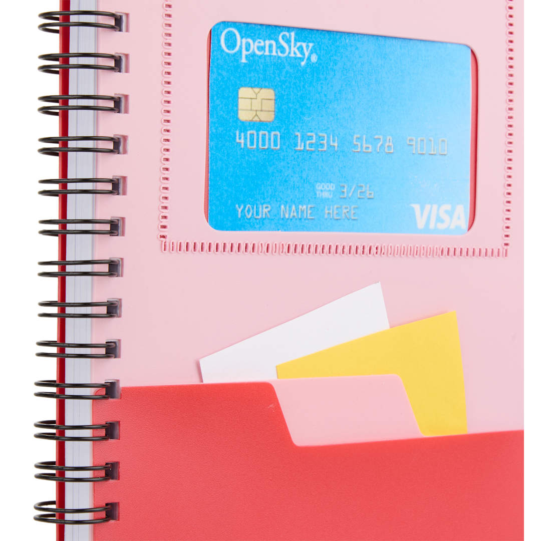 5” x 7” FSC® Recycled Stash Spiral Notebook - SM-5339 Red