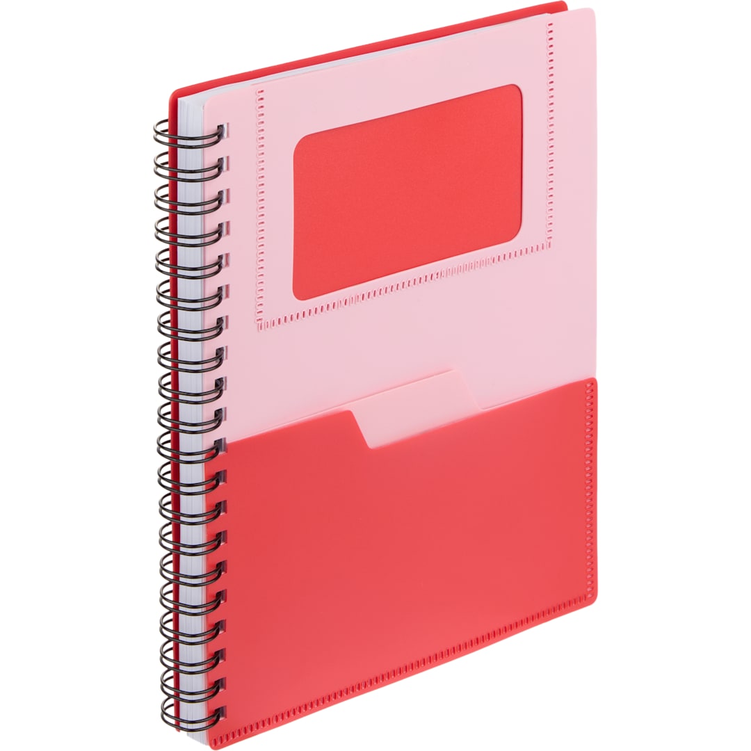 5” x 7” FSC® Recycled Stash Spiral Notebook - SM-5339 Red