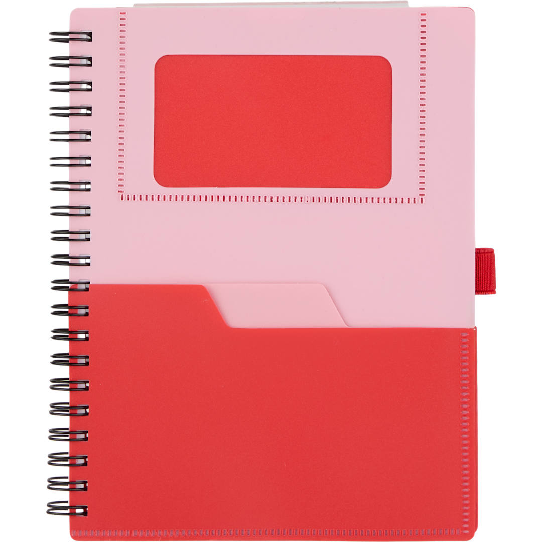 5” x 7” FSC® Recycled Stash Spiral Notebook - SM-5339 Red