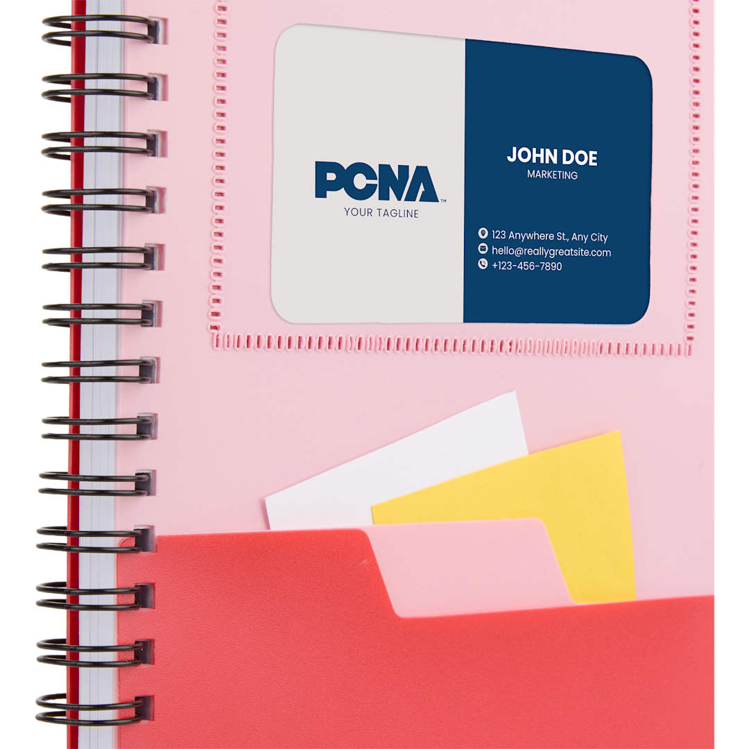 5” x 7” FSC® Recycled Stash Spiral Notebook - SM-5339 Red