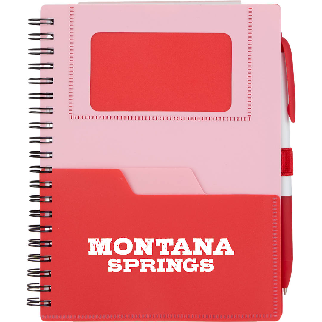 5” x 7” FSC® Recycled Stash Spiral Notebook - SM-5339 Red