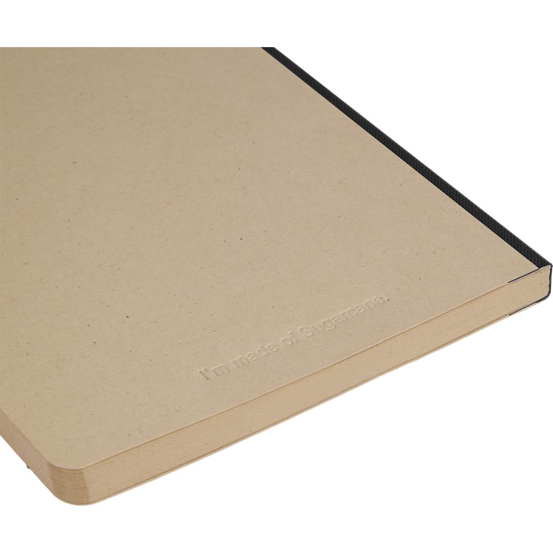 5" x 7" Sugarcane Paper Meeting Notebook - SM-5344 Black