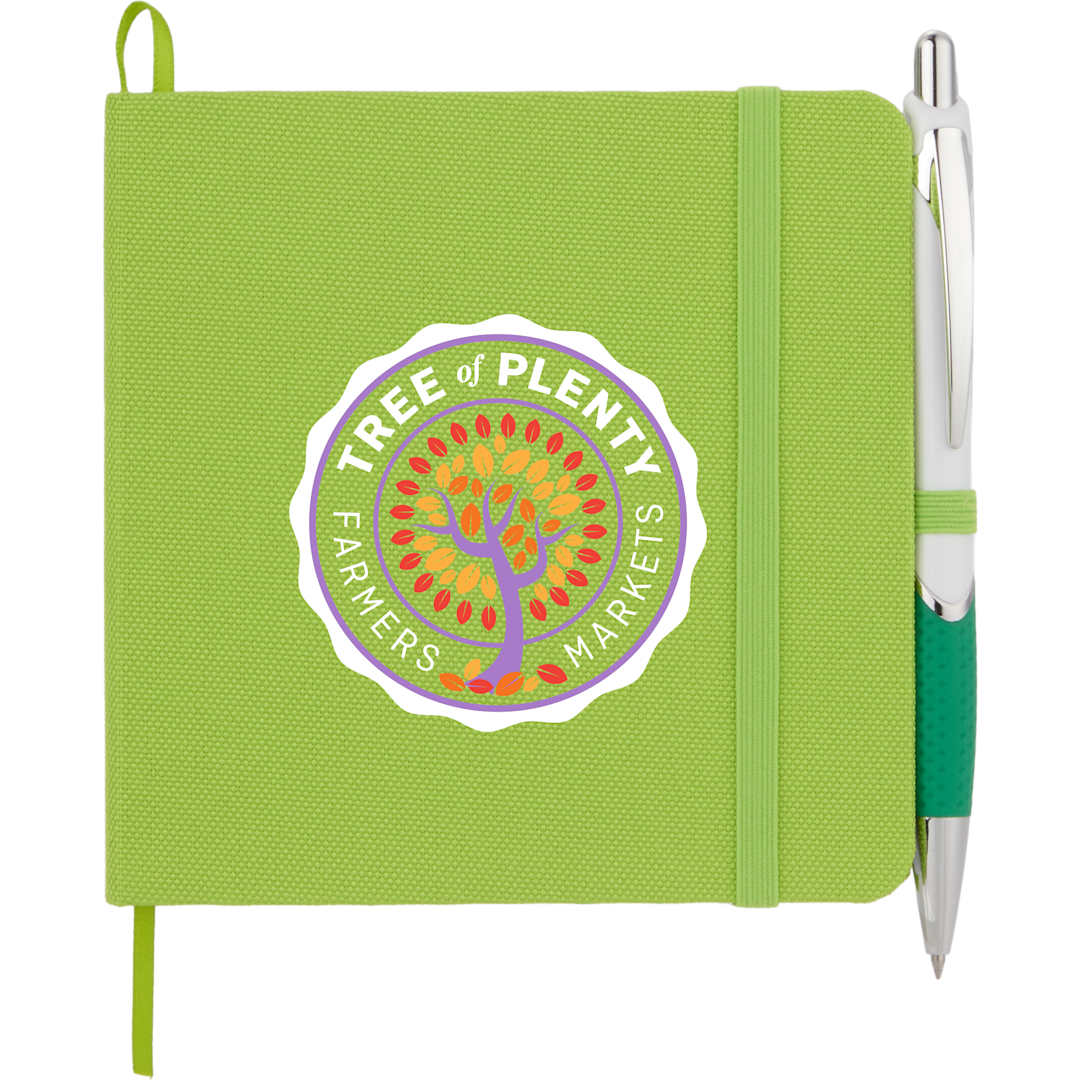 Bullet 4.7" x 4.7" Remark Recycled Square Notebook - SM-5345 Green