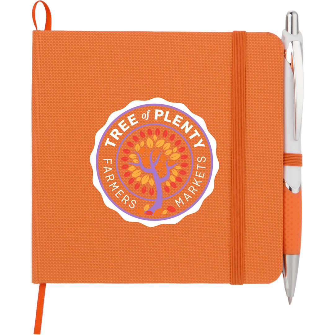 Bullet 4.7" x 4.7" Remark Recycled Square Notebook - SM-5345 Orange