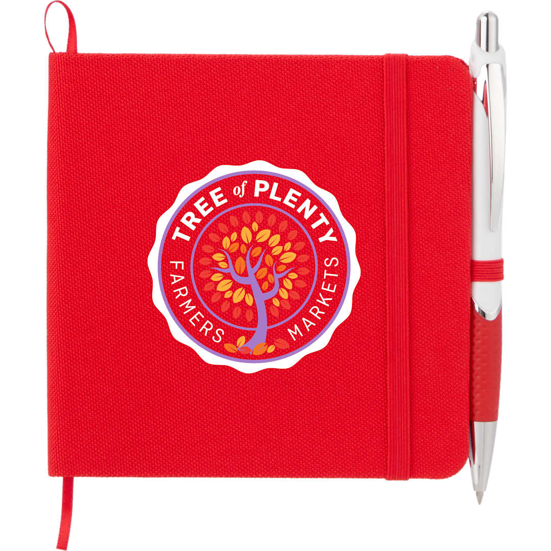 Bullet 4.7" x 4.7" Remark Recycled Square Notebook - SM-5345 Red