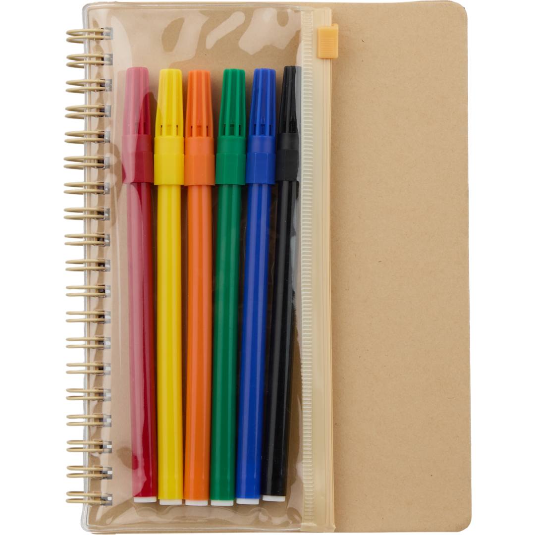 5" x 7" FSC® Mix Doodle Notebook with Markers? - SM-5346 Natural