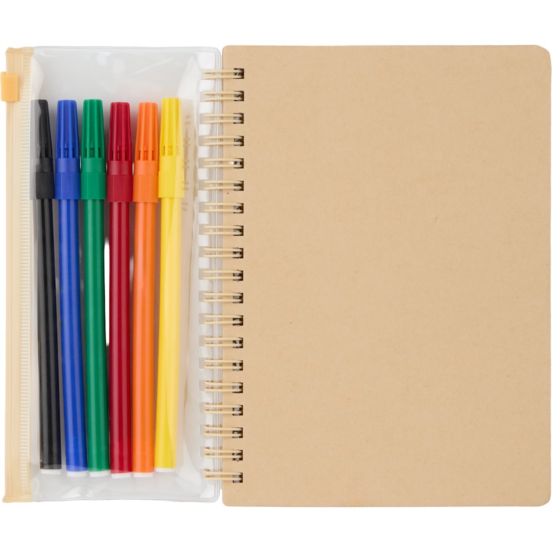5" x 7" FSC® Mix Doodle Notebook with Markers? - SM-5346 Natural