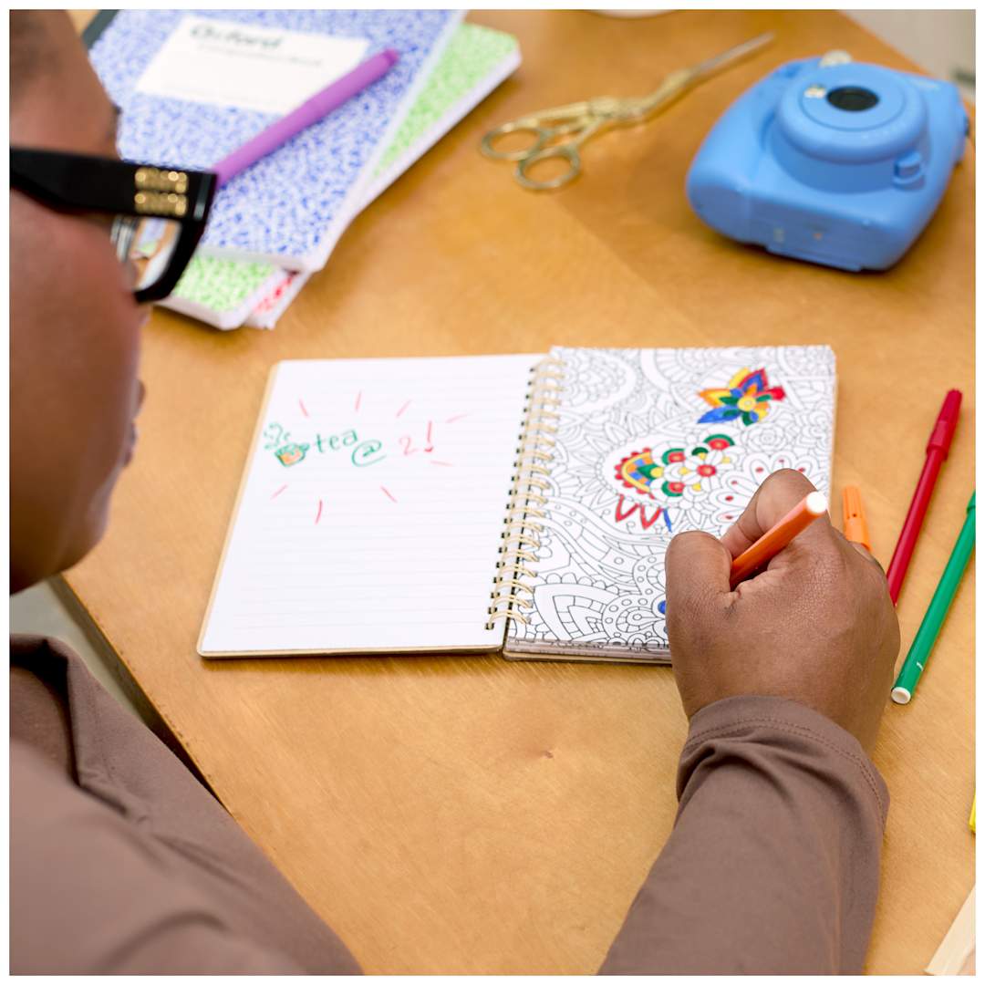 5" x 7" FSC® Mix Doodle Notebook with Markers? - SM-5346 Natural