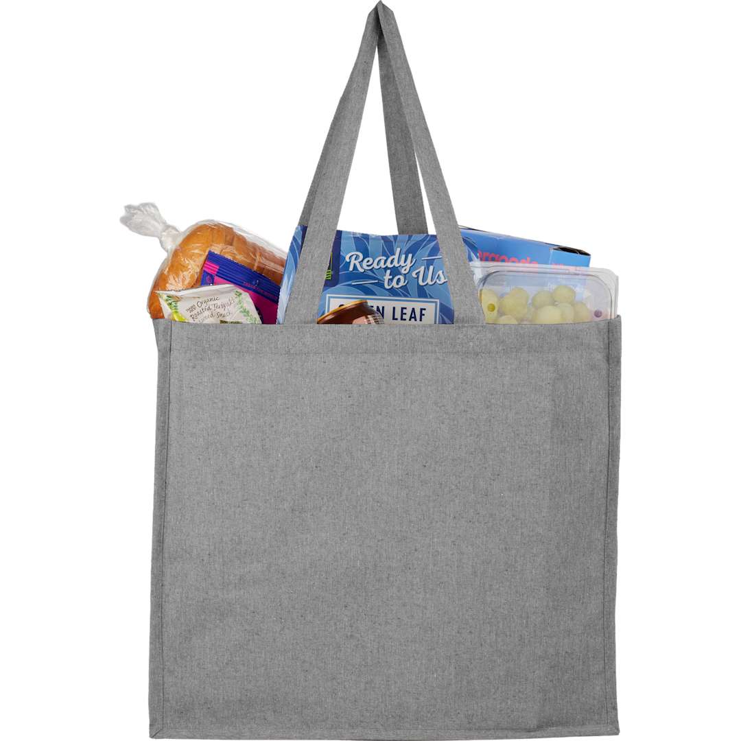 4oz Recycled Cotton Shopper Tote with Laminated - SM-5452 Gray