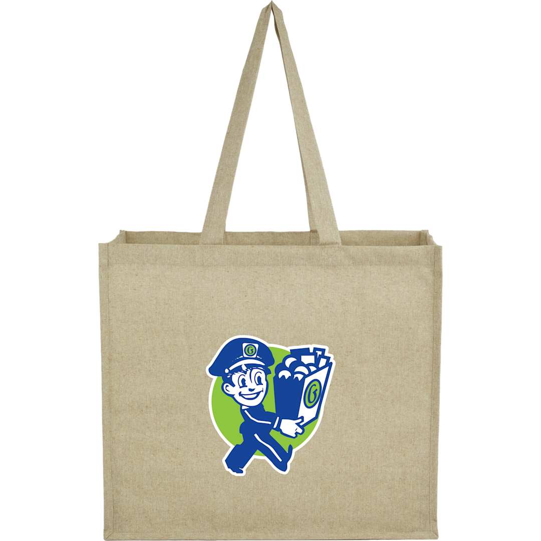 4oz Recycled Cotton Shopper Tote with Laminated - SM-5452 Natural