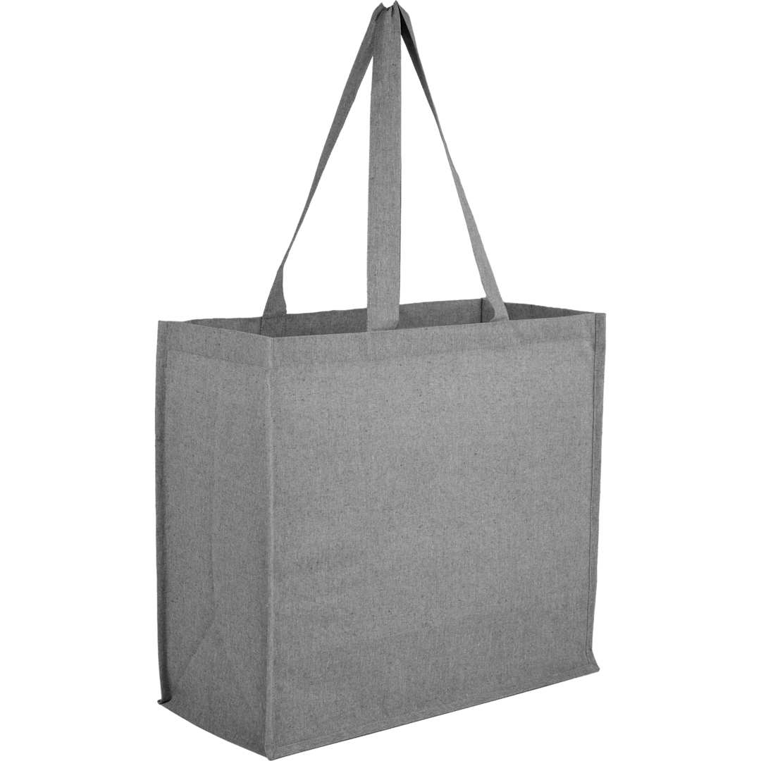 4oz Recycled Cotton Shopper Tote with Laminated - SM-5452 Gray