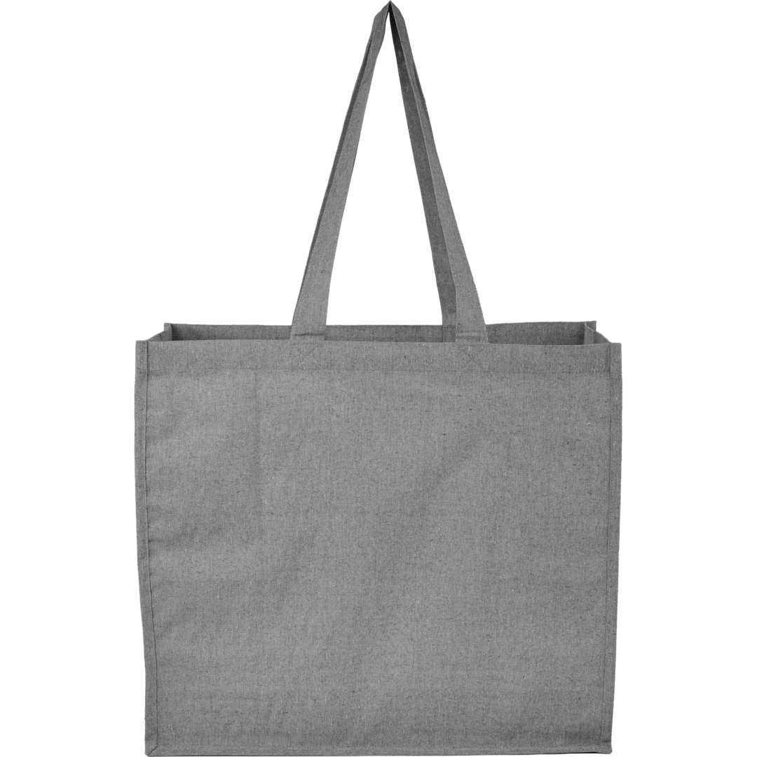 4oz Recycled Cotton Shopper Tote with Laminated - SM-5452 Gray