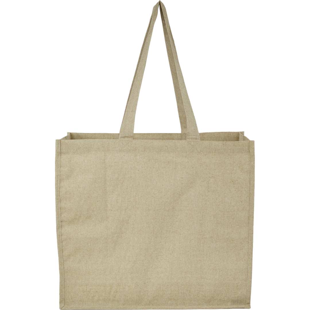4oz Recycled Cotton Shopper Tote with Laminated - SM-5452 Natural