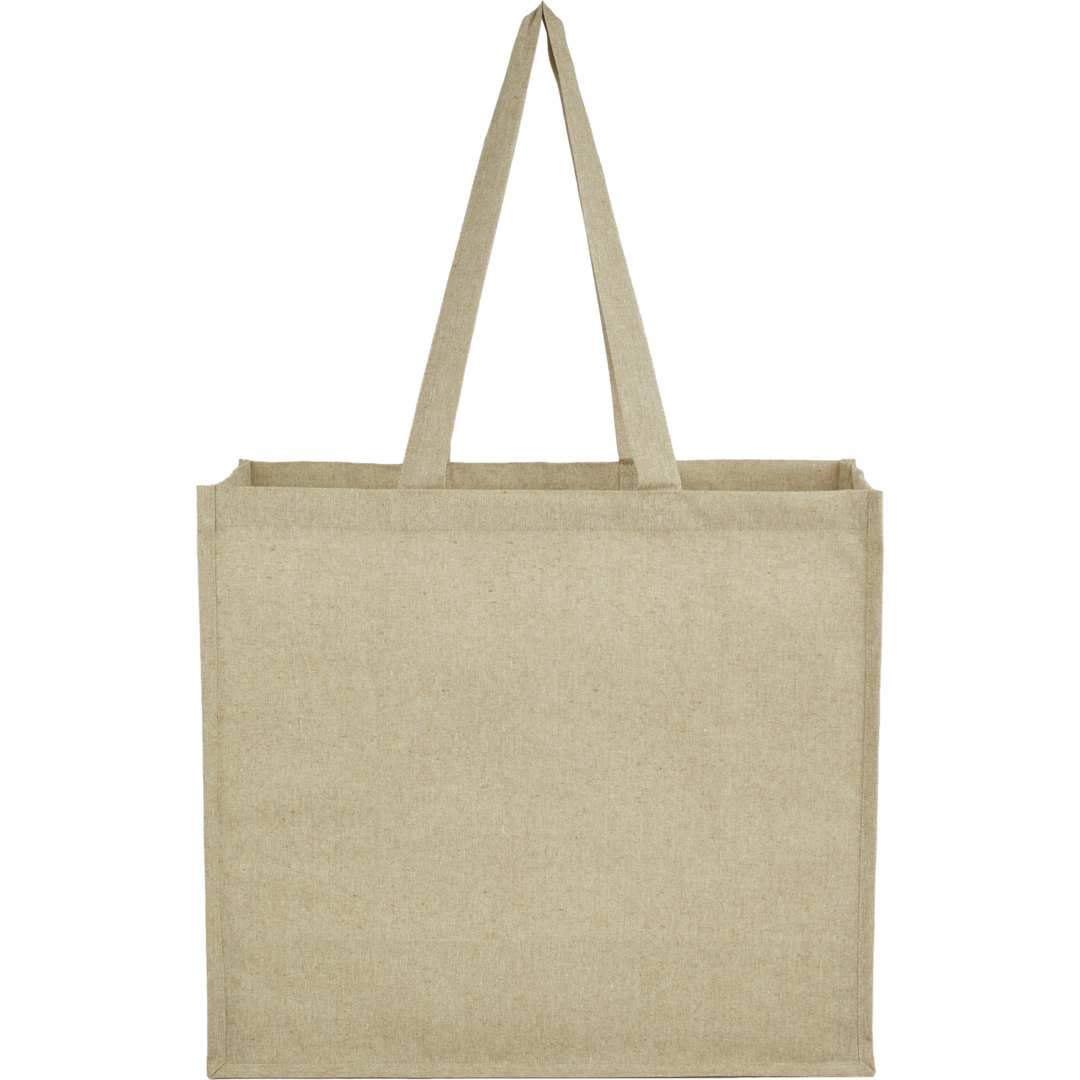 4oz Recycled Cotton Shopper Tote with Laminated - SM-5452 Natural