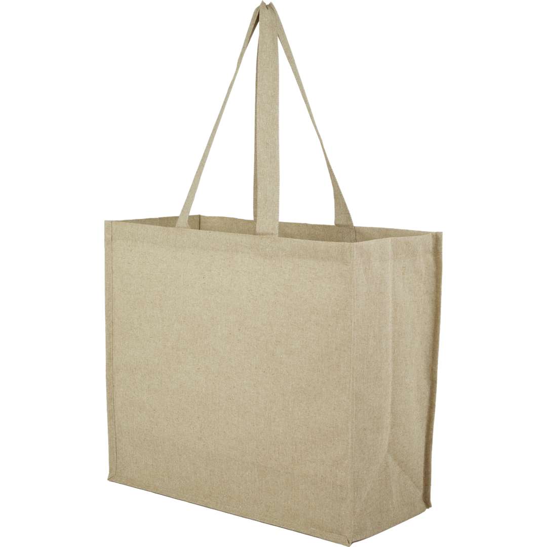 4oz Recycled Cotton Shopper Tote with Laminated - SM-5452 Natural